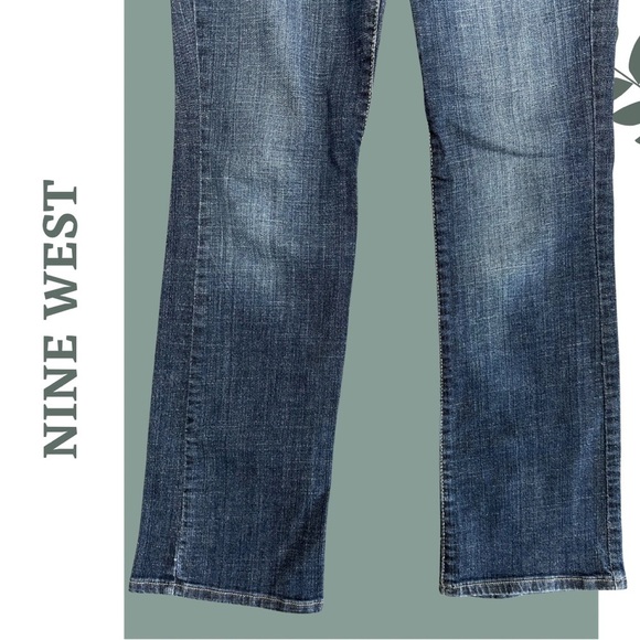 Nine West Women's Blue Jeans West End Ave Fit Boodcut Size 4 - Picture 5 of 8